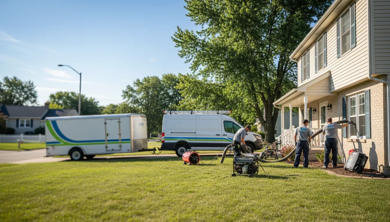Flooded Basement Restoration And Cleanup With Repair in Homewood, IL near me